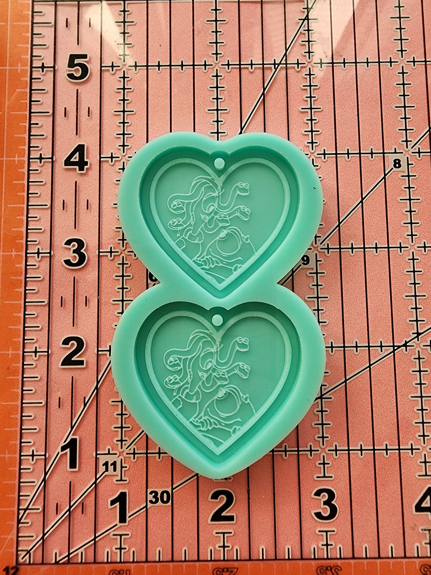 Valentine's Day Couples Heart Earrings Silicone Mold