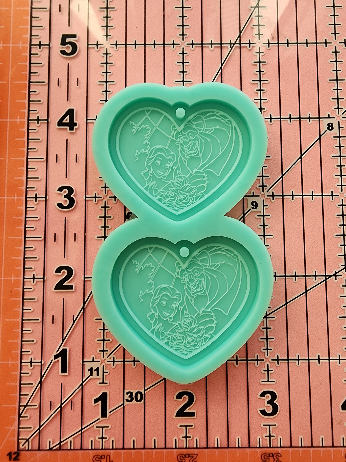 Valentine's Day Couples Heart Earrings Silicone Mold