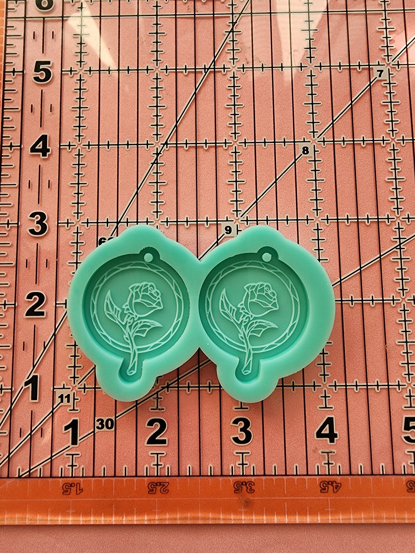 Rose Earrings Silicone Mold