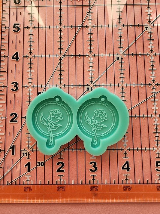 Rose Earrings Silicone Mold