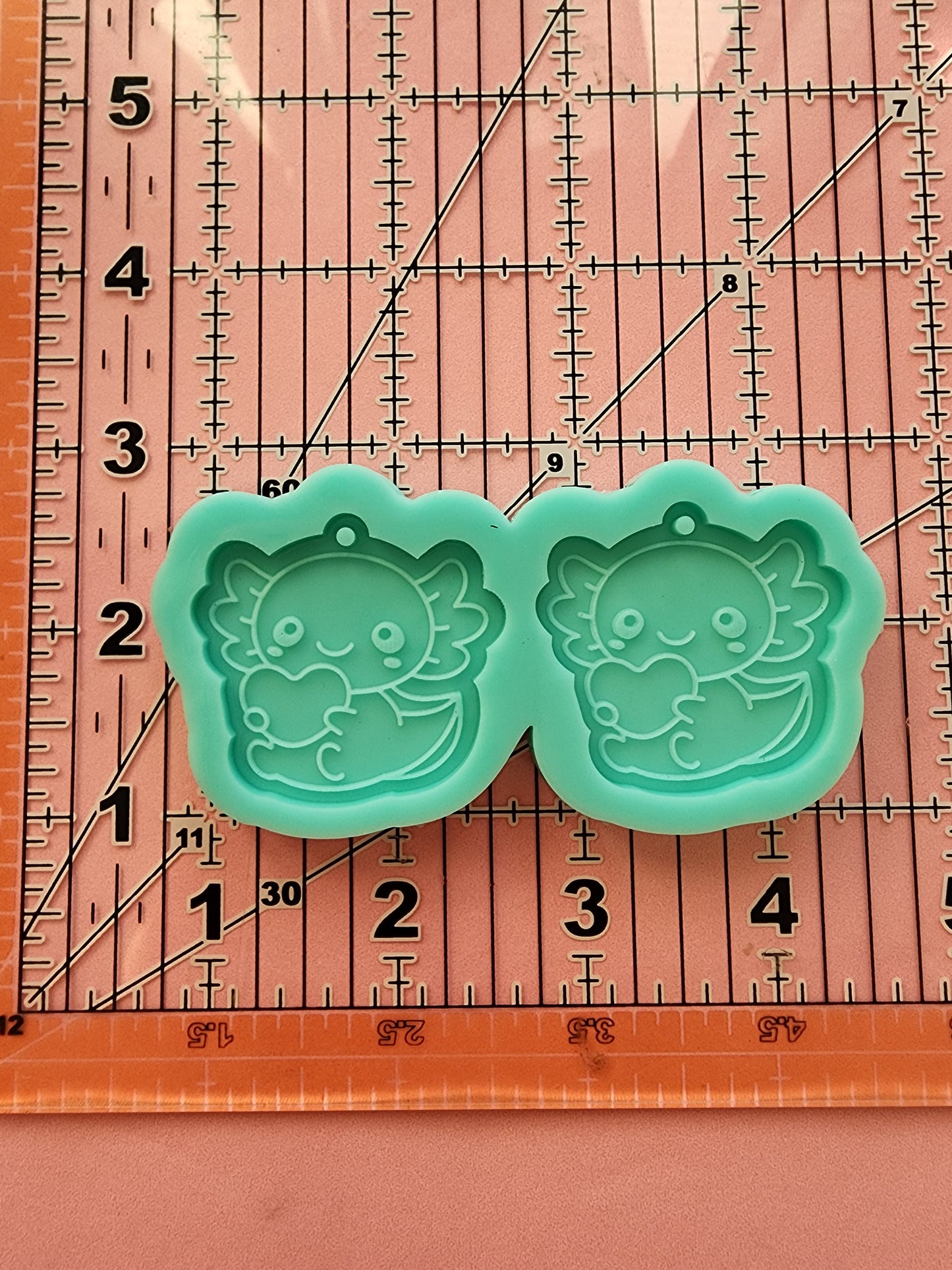 Valentine's Day Axolotl Earrings Silicone Mold