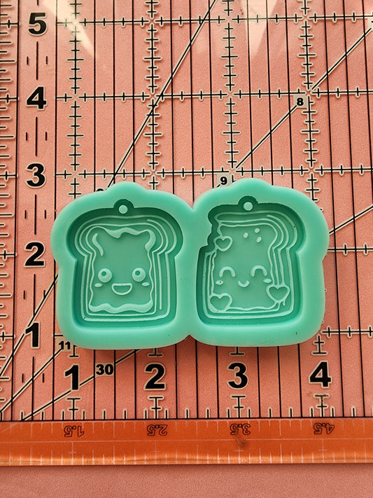 Valentine's Day Toast Earrings Silicone Mold