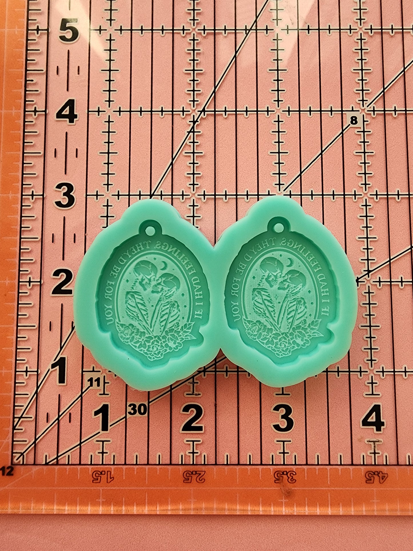 Valentine's Day skeleton Earrings Silicone Mold