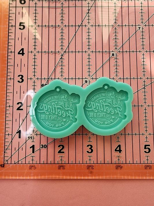 If I Had Feelings Valentine's Day Earrings Silicone Mold